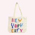New York City Typography Canvas Tote Bag | Original Design