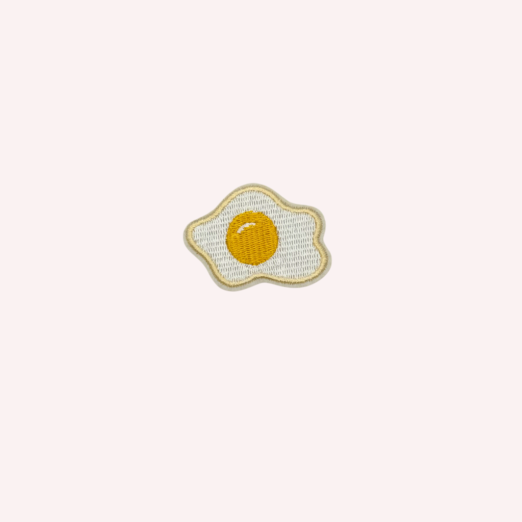 Fried Egg Iron-On Patch – Sunny Side Up (2 inches)