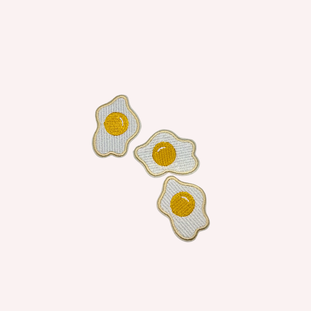 Fried Egg Iron-On Patch – Sunny Side Up (2 inches)