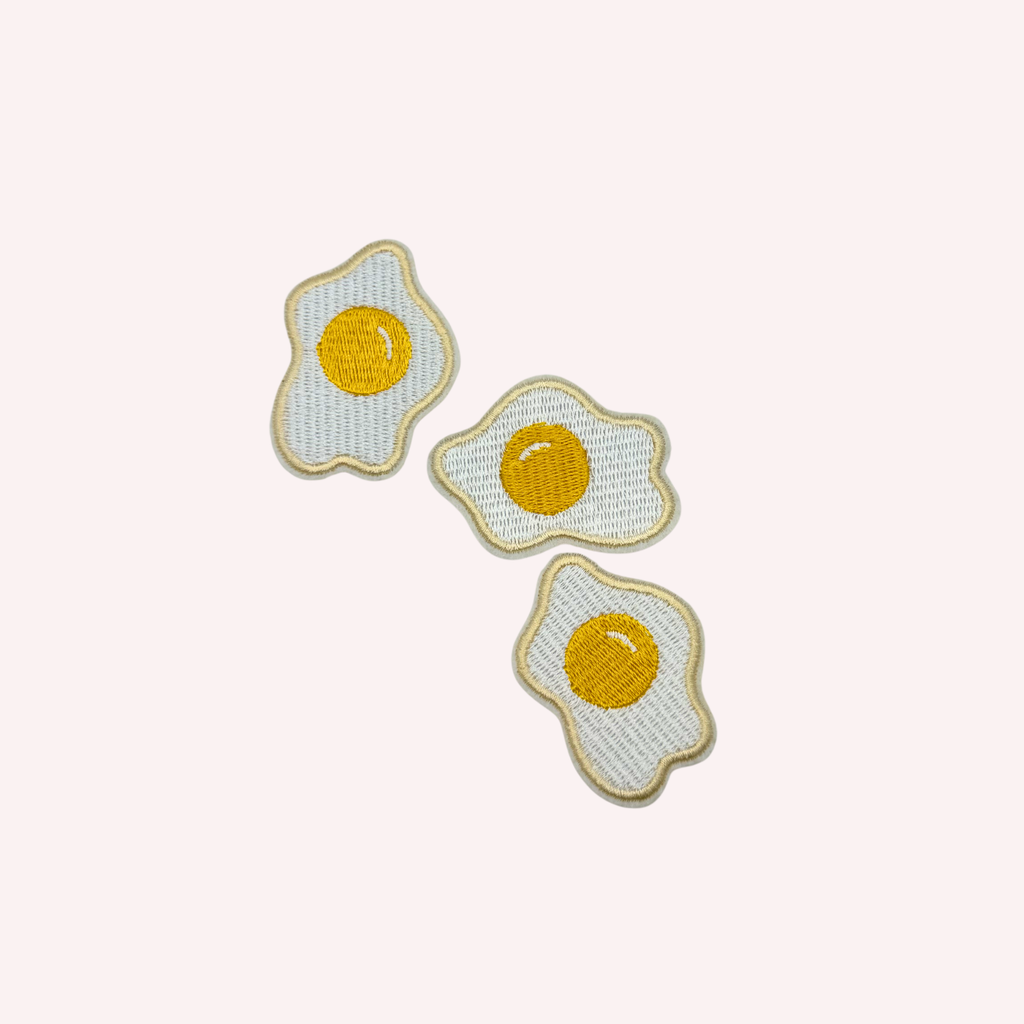 Fried Egg Iron-On Patch – Sunny Side Up (2 inches)