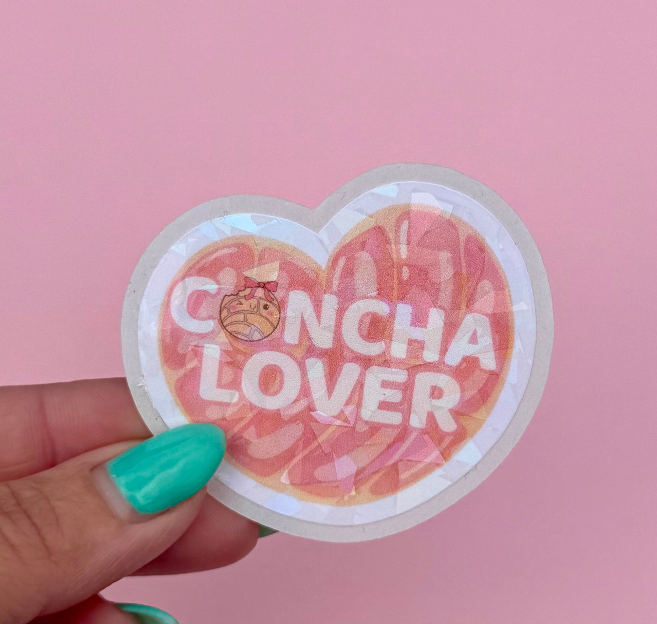 Concha Lover Sticker | Mexican Pan Dulce Holographic Vinyl Sticker | Cute Food Water-resistant Decal | Bakery Lover Sticker