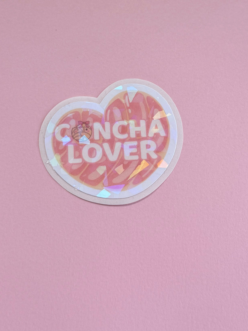 Concha Lover Sticker | Mexican Pan Dulce Holographic Vinyl Sticker | Cute Food Water-resistant Decal | Bakery Lover Sticker