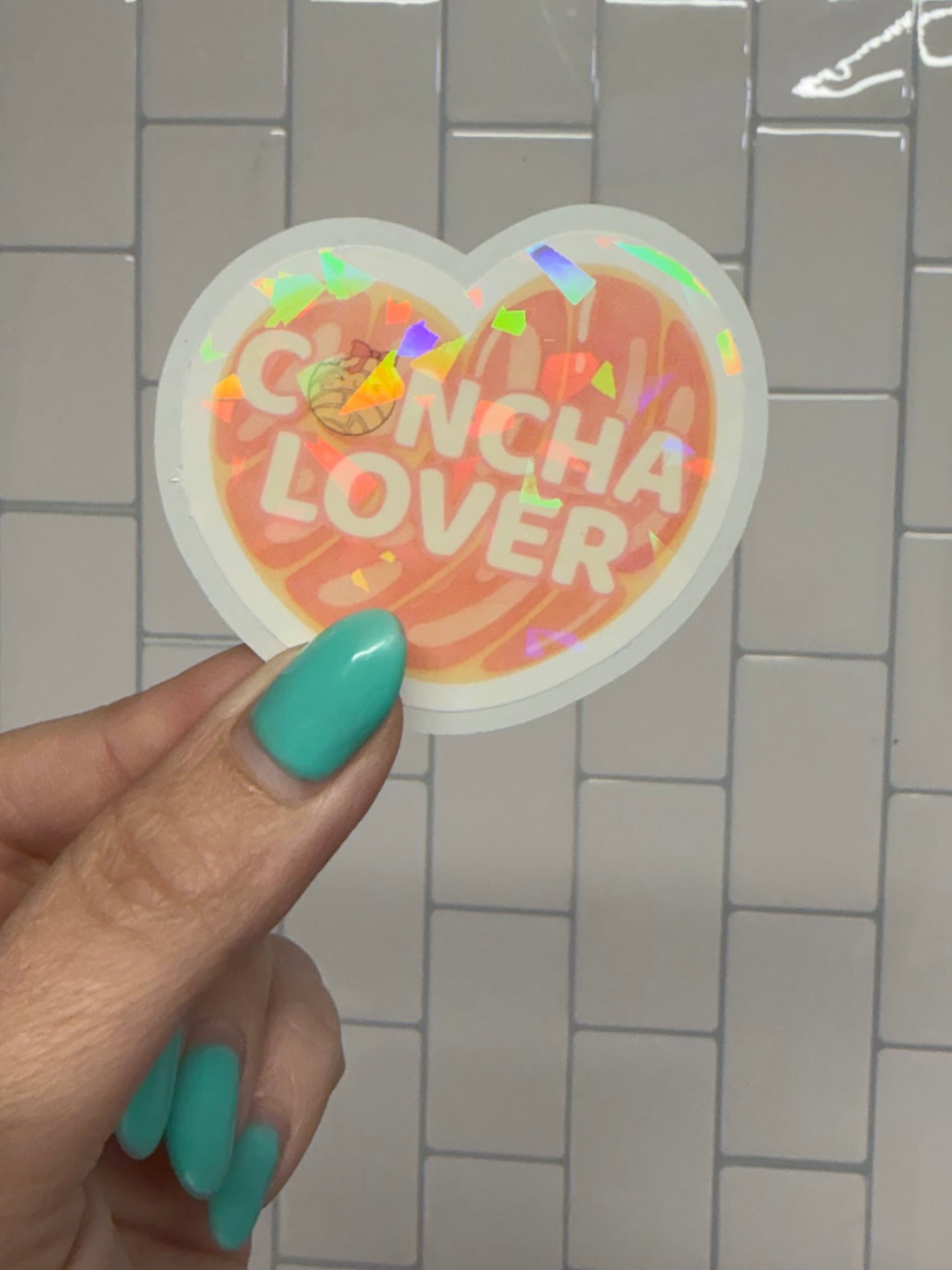 Concha Lover Sticker | Mexican Pan Dulce Holographic Vinyl Sticker | Cute Food Water-resistant Decal | Bakery Lover Sticker
