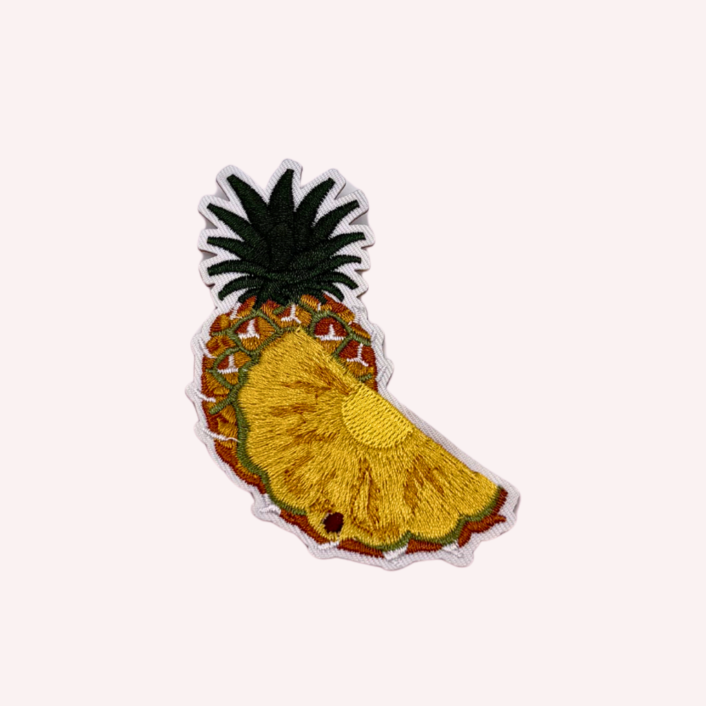 Pineapple Iron On Patch | Cute Tropical Fruit Patch | Pineapple & Slice Patch | Summer Patch | Fruit Lover Gift | Small 2 Inch Patch