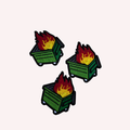 Dumpster Fire Iron On Patch | Funny Dumpster Patch | Green Trash Bin Patch | Chaos Patch | Sarcastic Iron On Patch | Funny Gift