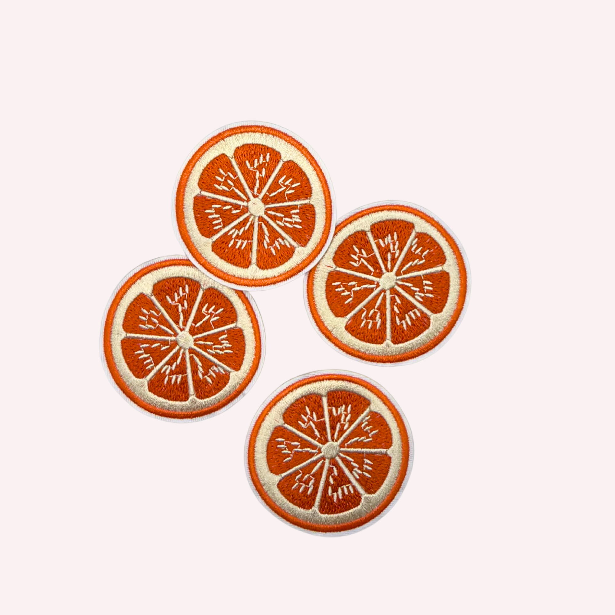 Orange Slice Embroidered Patch | Orange Fruit Iron-On Patch | Citrus Patch for Jackets, Tote Bags & Backpacks | Cute Summer Embroidered Applique