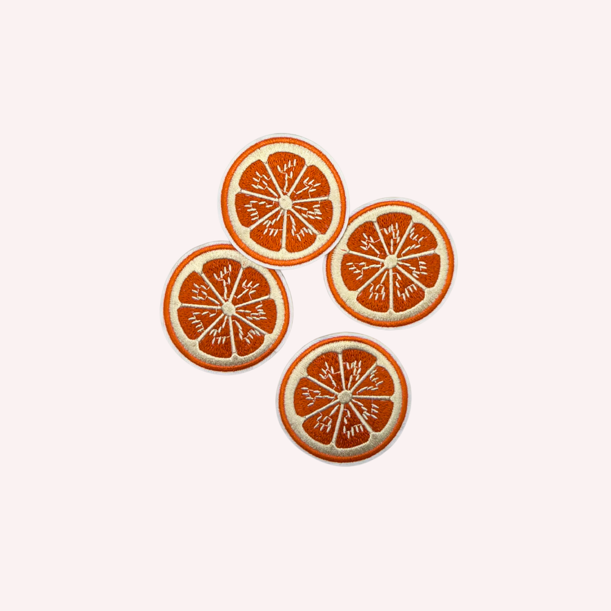 Orange Slice Embroidered Patch | Orange Fruit Iron-On Patch | Citrus Patch for Jackets, Tote Bags & Backpacks | Cute Summer Embroidered Applique