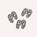 Animal Print Flip Flops Embroidered Patch | Mini Summer Sandals Iron-On Patch | Leopard Print Beach Patch | Cute Vacation Applique