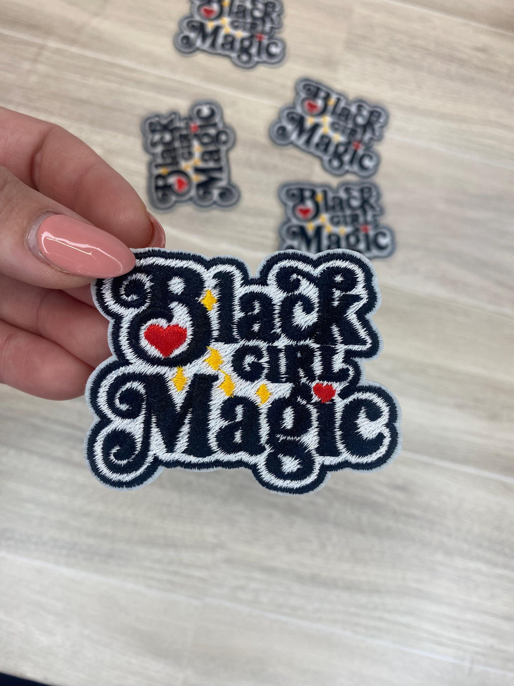 Black Girl Magic Iron-On Patch - Embroidered Applique (3.1 inches)