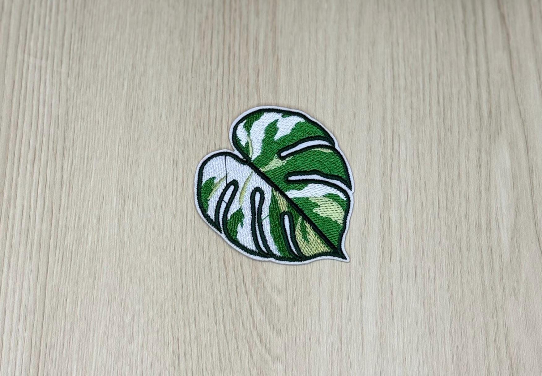 Monstera Leaf Iron-On Patch – Small Tropical Plant Embellishment