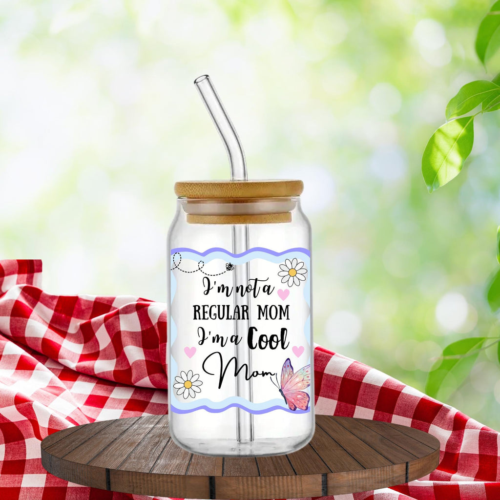 Cool Mom Vibes, 4x4” UV DTF Cup Decal, Trendy Cup, Gift for Moms, Cool Mom