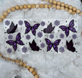 Purple Butterfly 16oz Tumbler Wrap: Fall Theme UV DTF