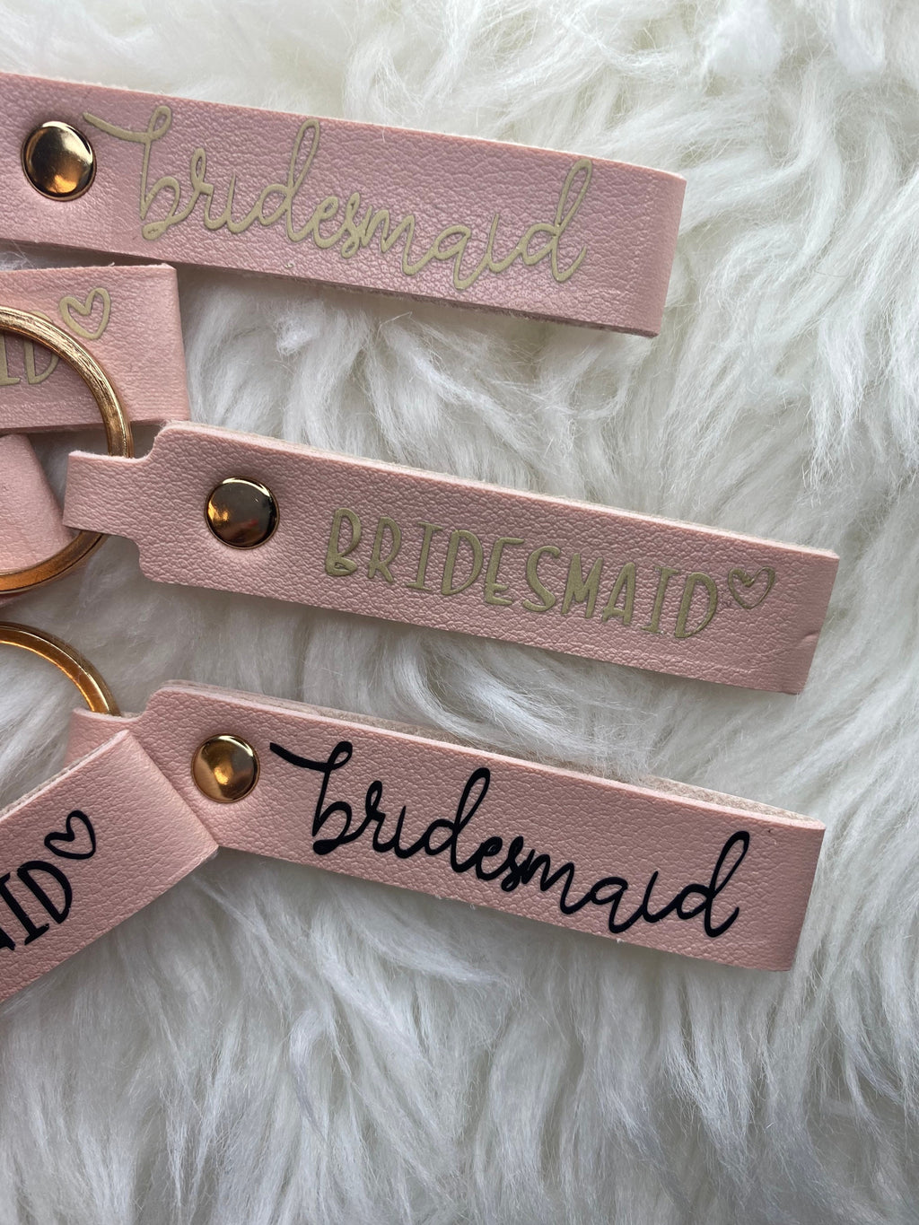Bridesmaid keychain!-light pink