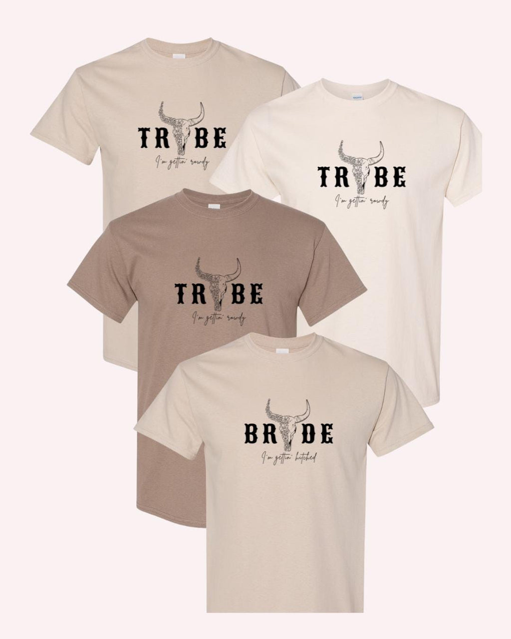 Western Bachelorette Party T-Shirt: Bride Tribe Cowboy Tee