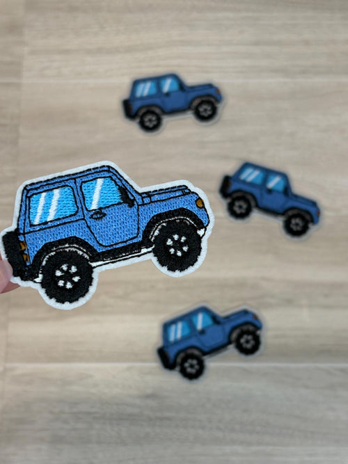 Blue Truck Embroidery Patch | Iron-On Applique  (3.1 inches)