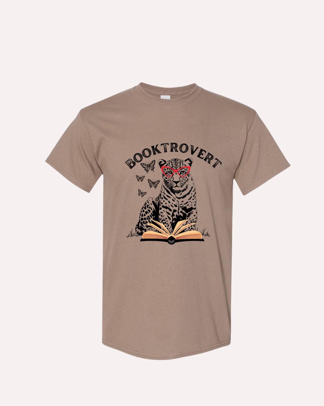 Booktrovert Leopard Tee: Book Lover Graphic T-Shirt
