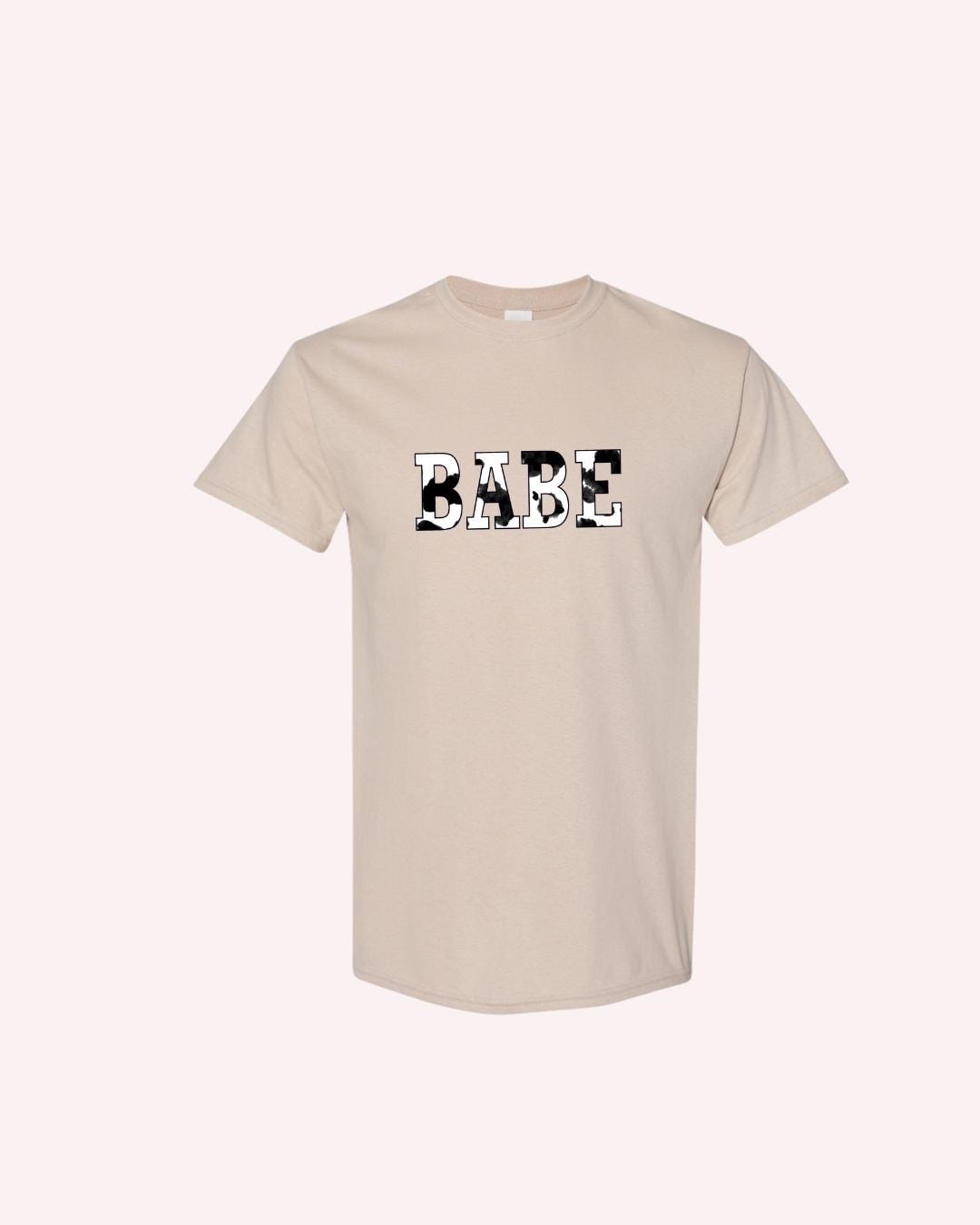 Western Bachelorette Cow Print T-Shirt: Bride & Babe Bridal Party