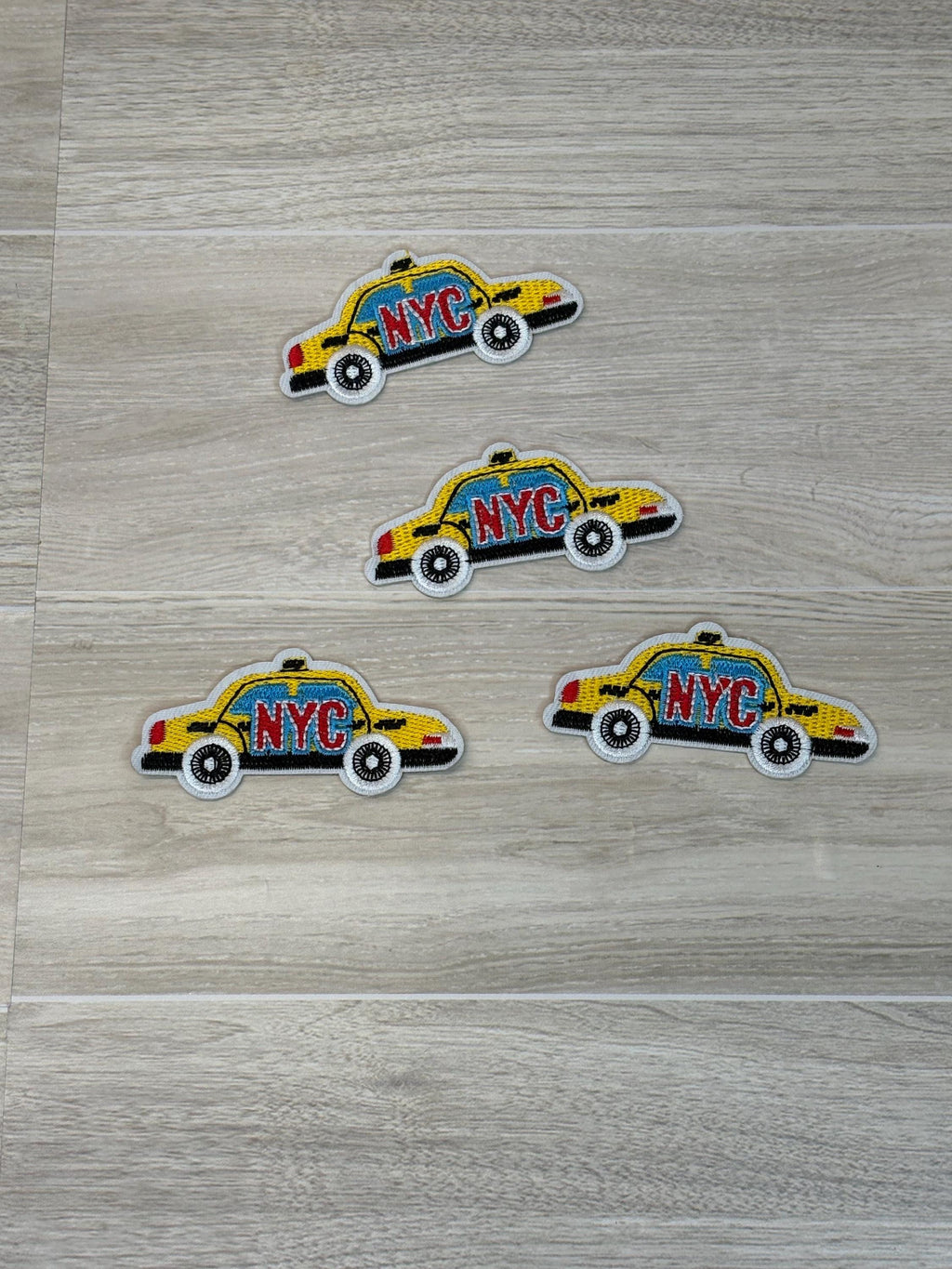 NYC Taxi Cab Embroidery Patch | Iron-On Applique 2-3.5 inches