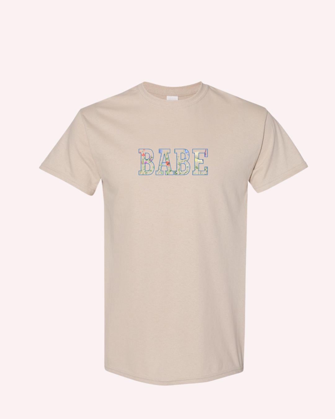 Floral Bride & Babe T-Shirts: Bachelorette Party Matching Tees