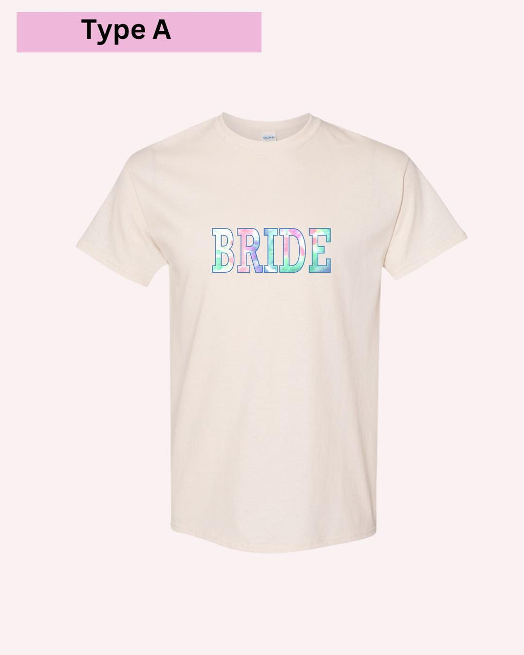 Bride & Babe Tie-Dye Bachelorette T-Shirts: Matching Bridal Party Tees
