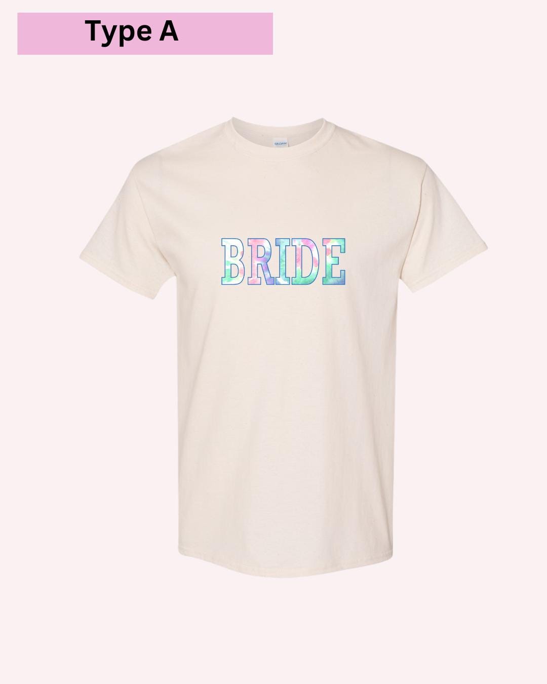 Bride & Babe Tie-Dye Bachelorette T-Shirts: Matching Bridal Party Tees