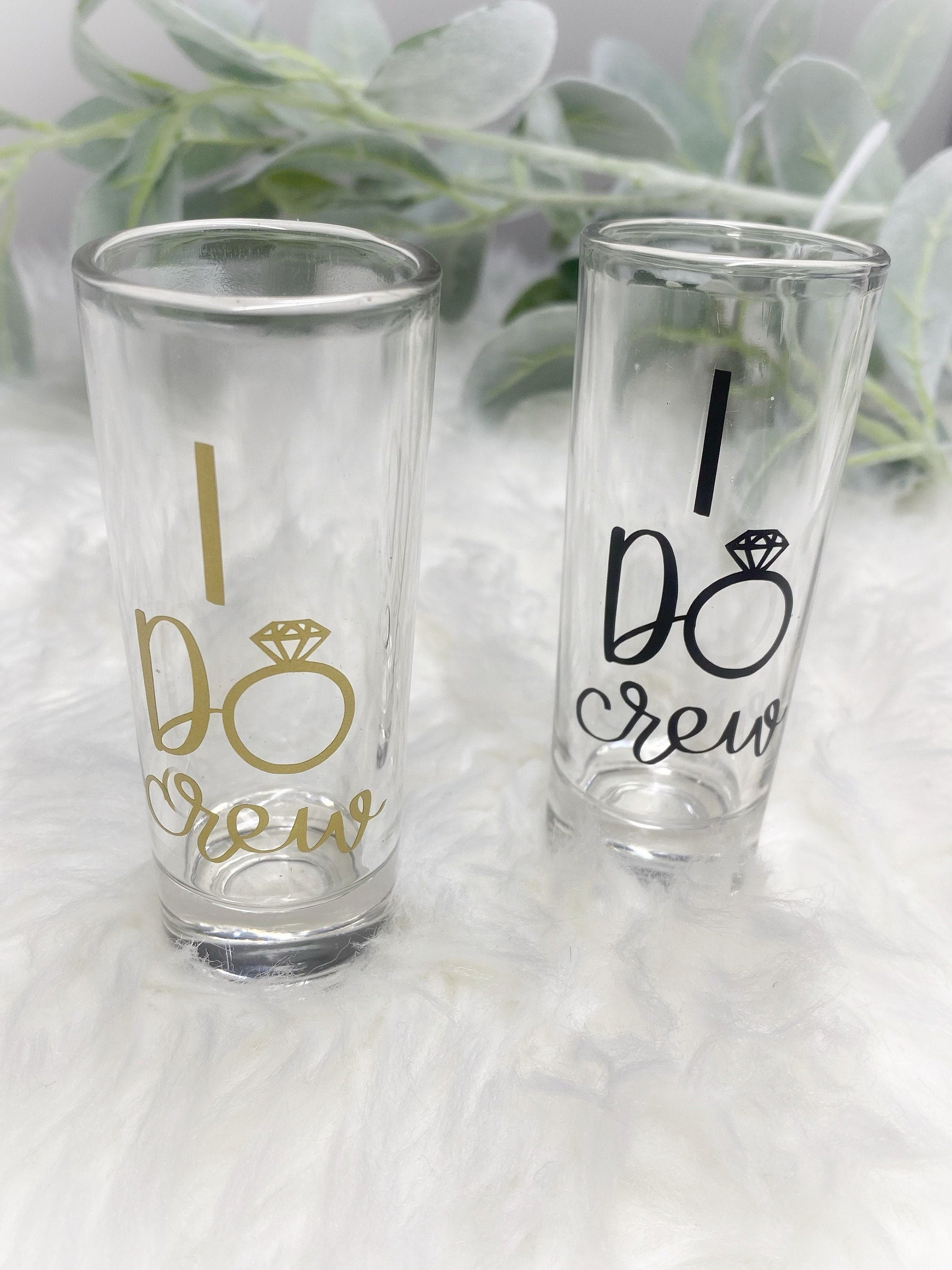 Pastel Bridesmaid Shot Glasses: Bridal Party Favors