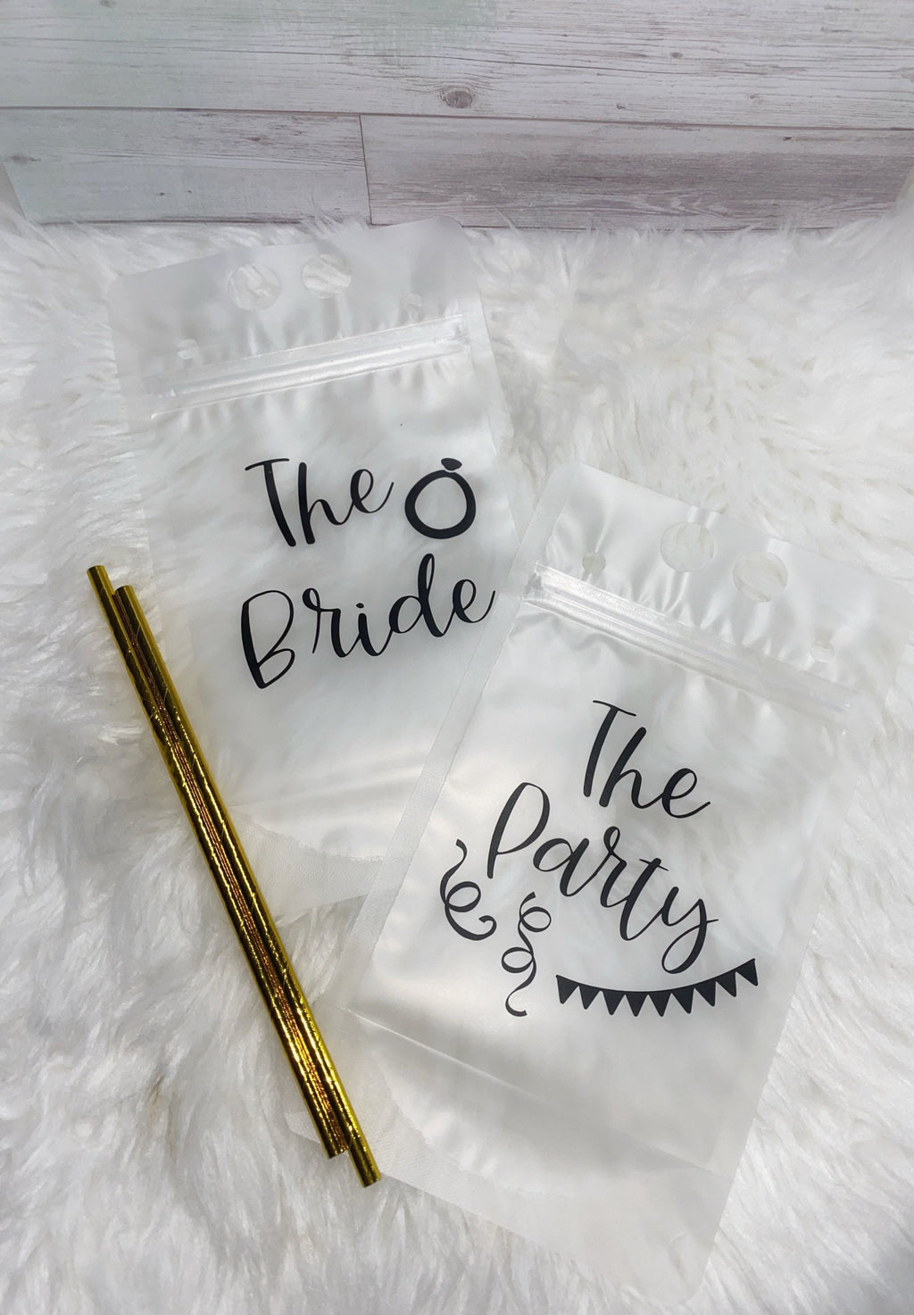 Personalized Bachelorette Drink Pouches: Bridal Party Favors