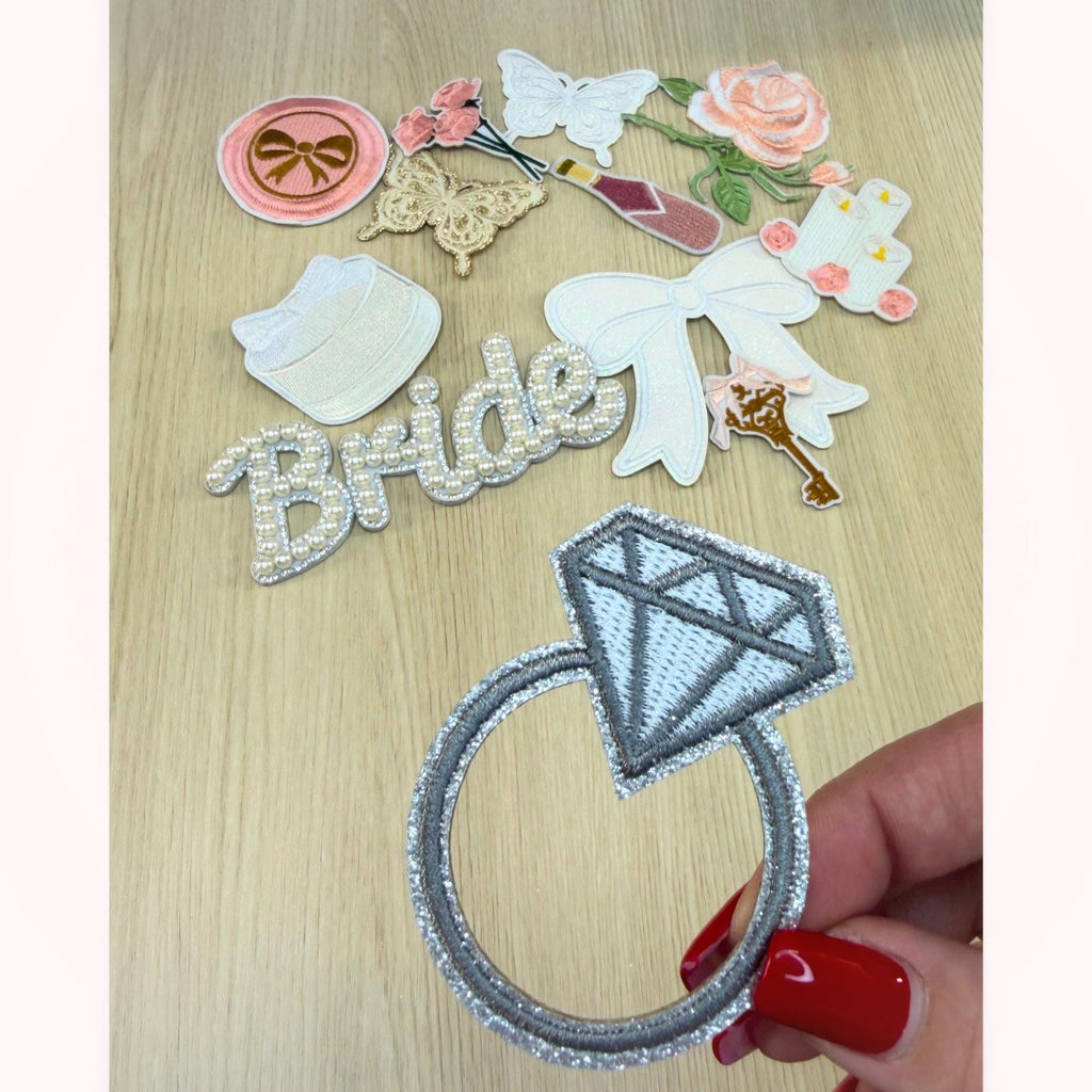 Embroidered Bride Iron On Patch Bundle | DIY Bachelorette Jacket Appliqués