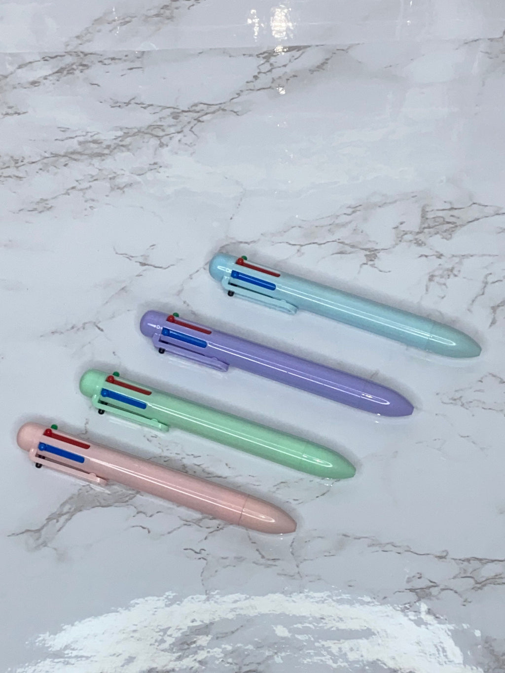 Pastel Multi-Color Ballpoint Pen – 6 Ink Colors, 0.5mm Tip