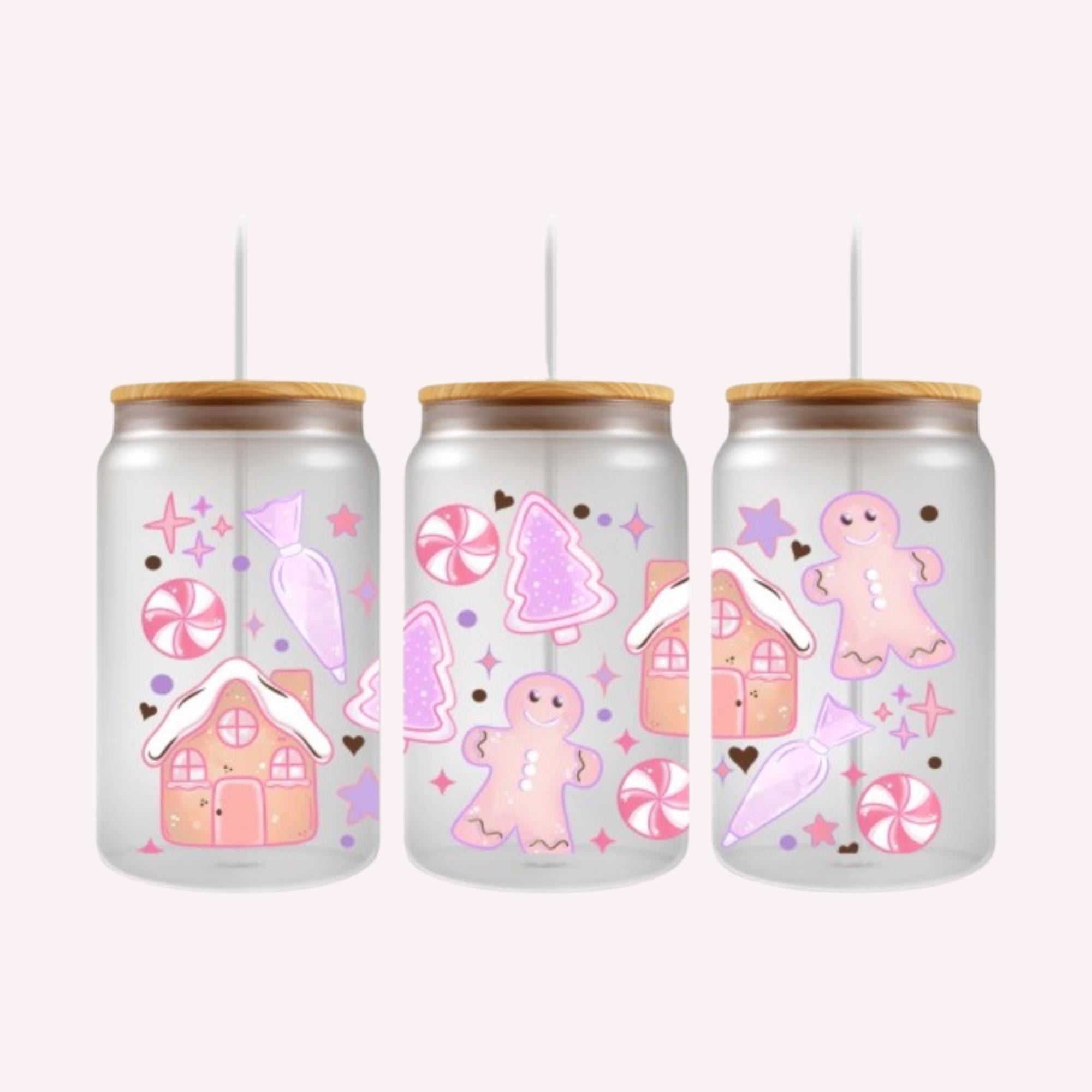 Gingerbread Christmas  UV DTF 16oz Tumbler Wrap
