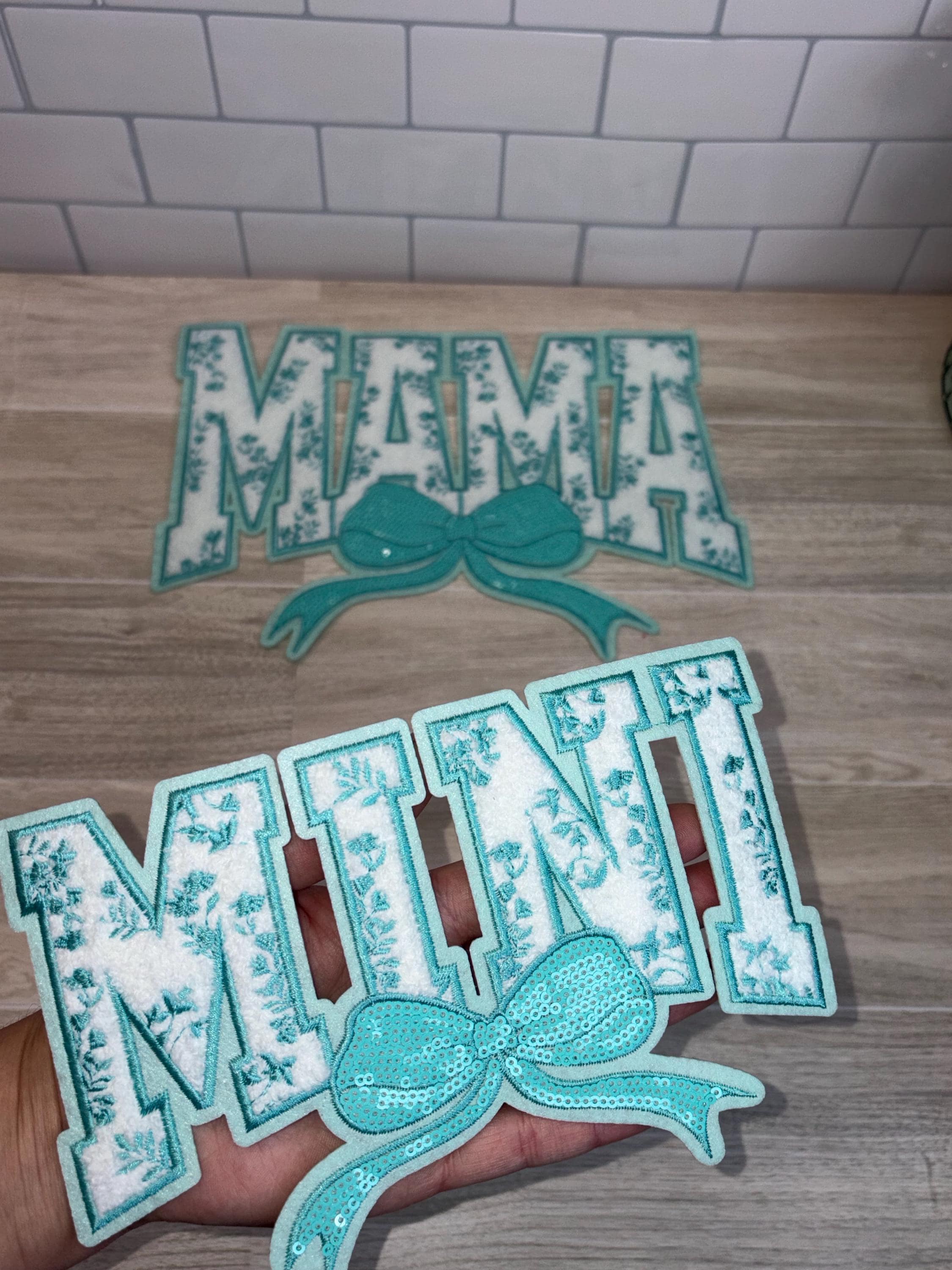 Mama & Mini chenille Patch Set