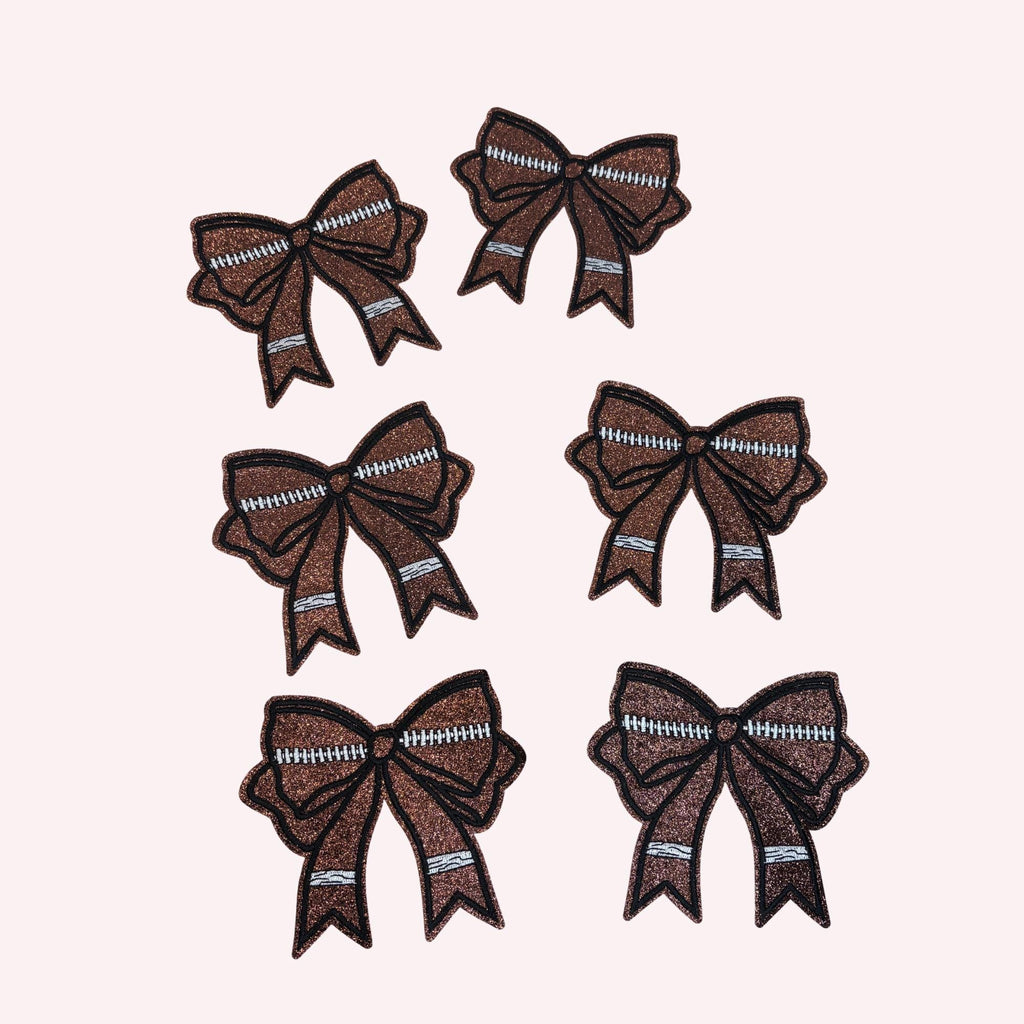 Glitter Embroidery Bow Patch | Baseball patch, Football patch. (4–6”)