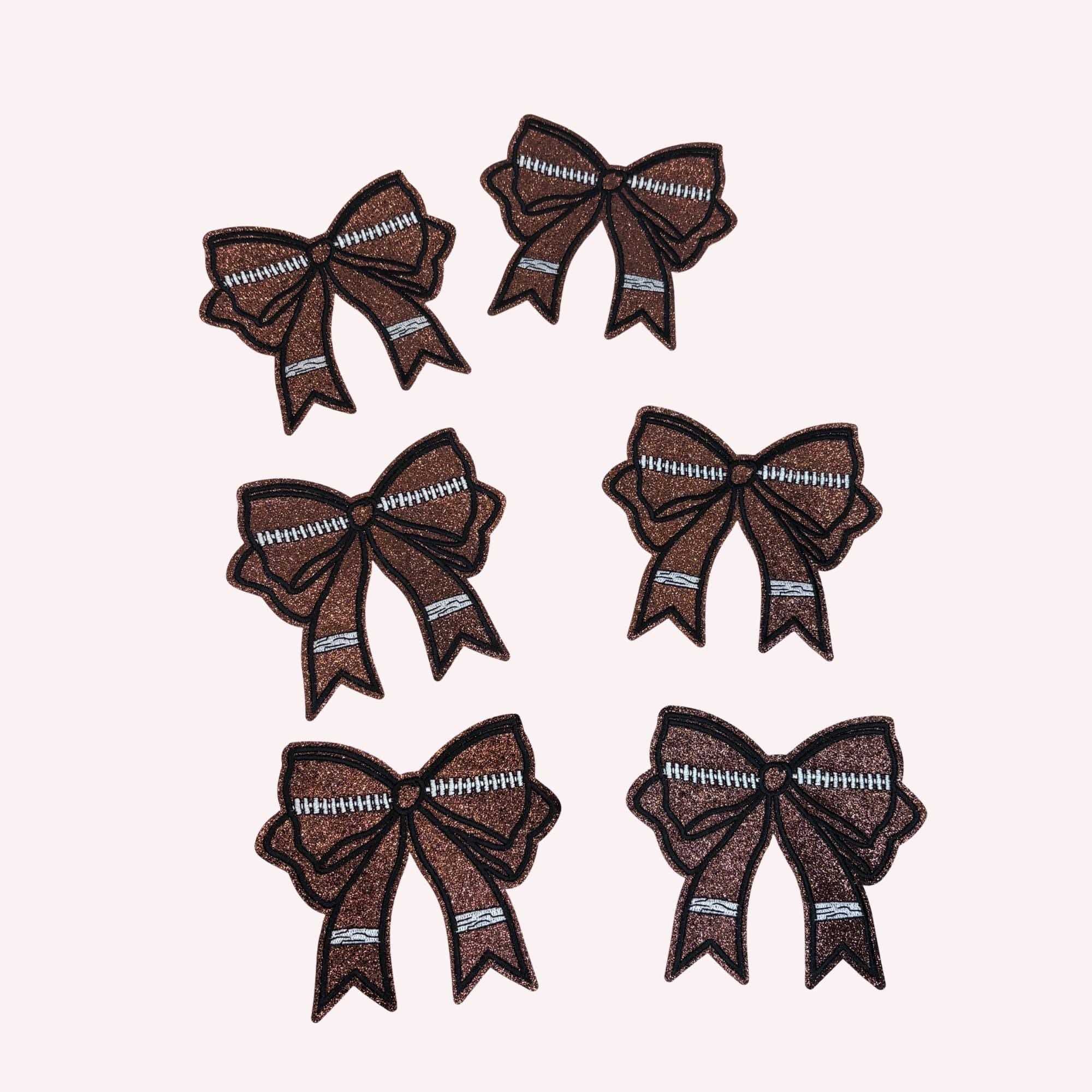 Glitter Embroidery Bow Patch | Baseball patch, Football patch. (4–6”)