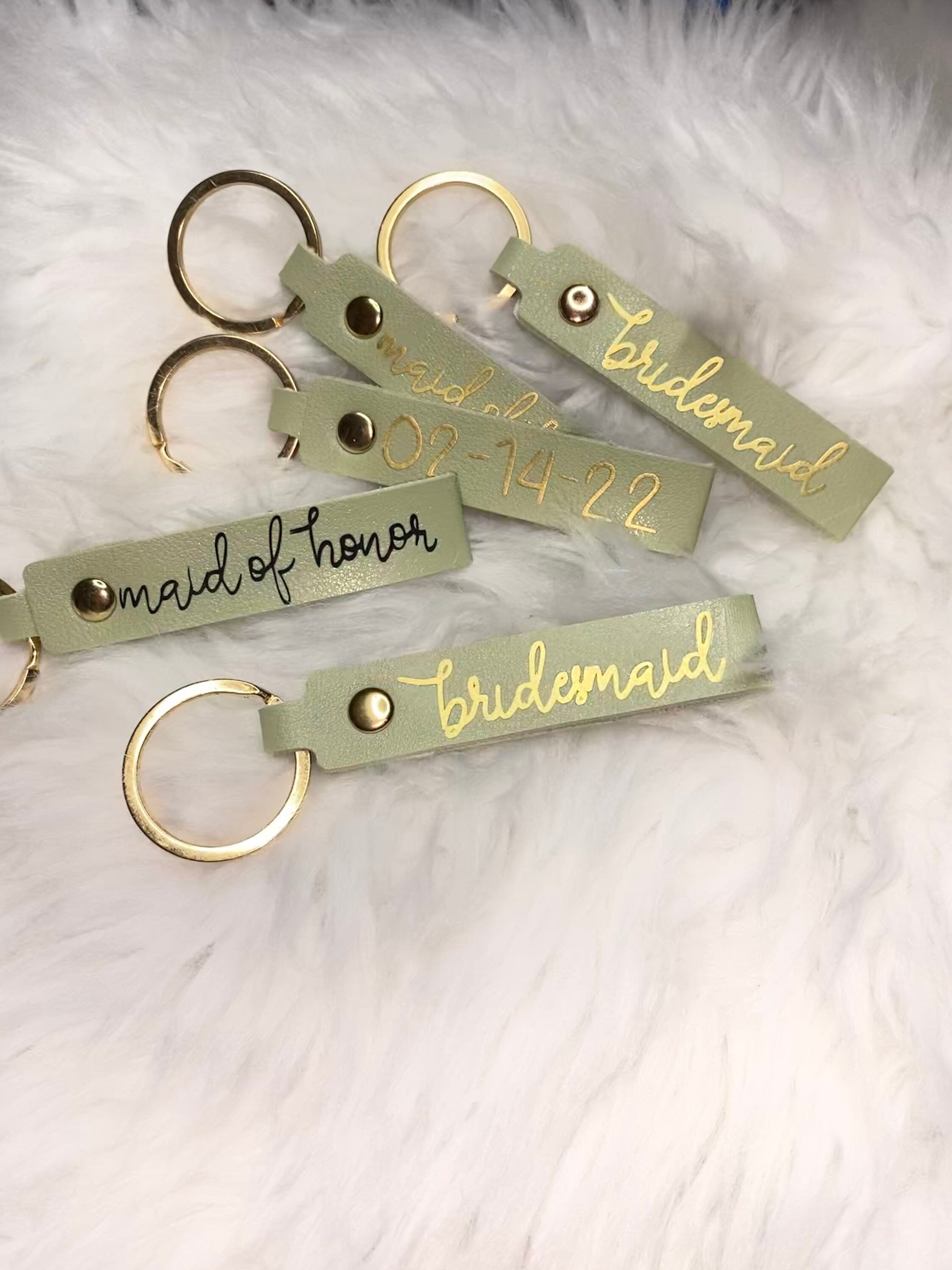 Maid of honor keychain!- SAGE GREEN