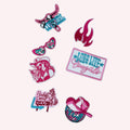 Western Cowgirl Embroidered Iron On Patch Set: 7-Piece Cowboy Design