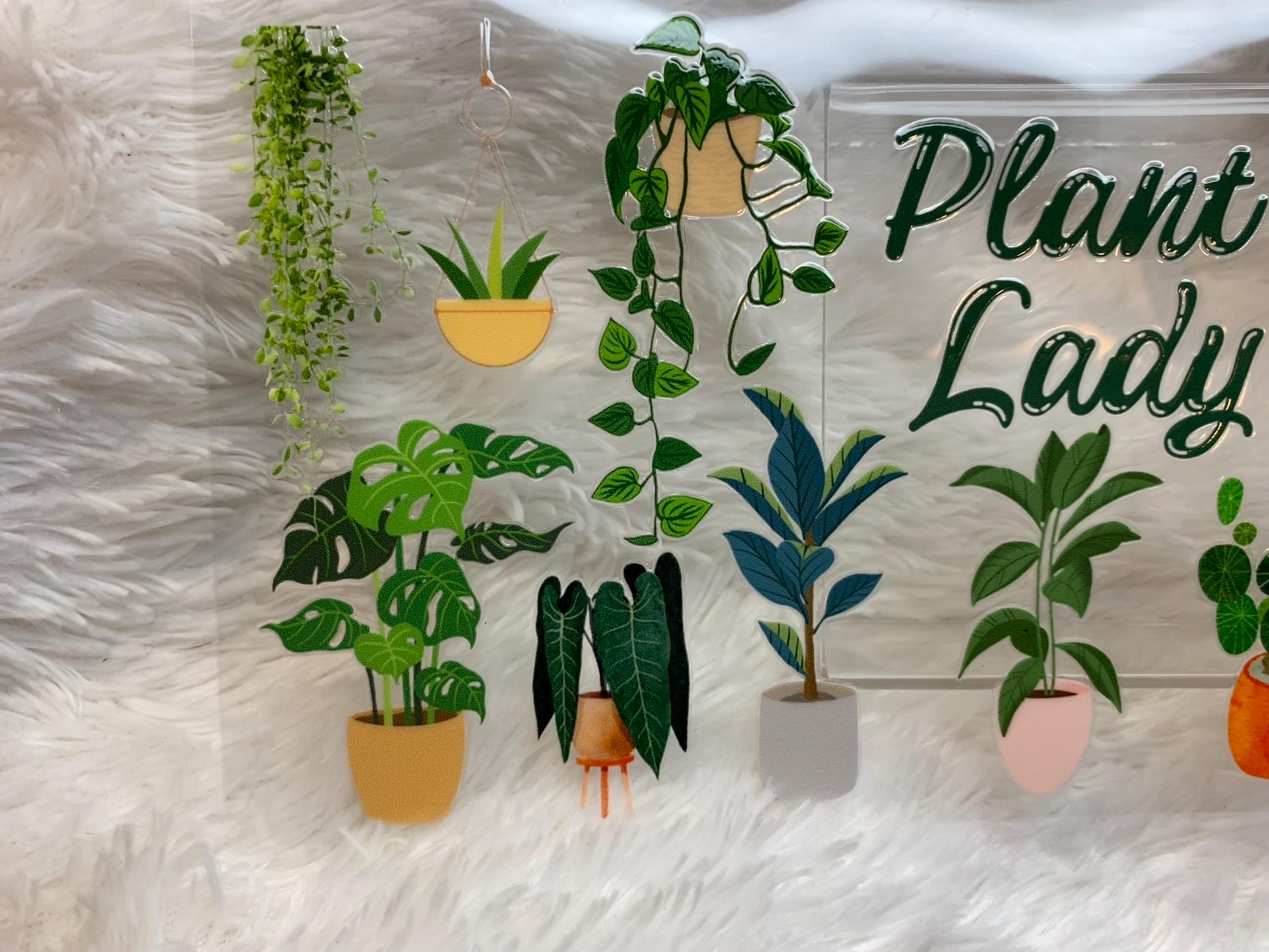 Plant Lady UV DTF Wrap: 16oz Tumbler Decal
