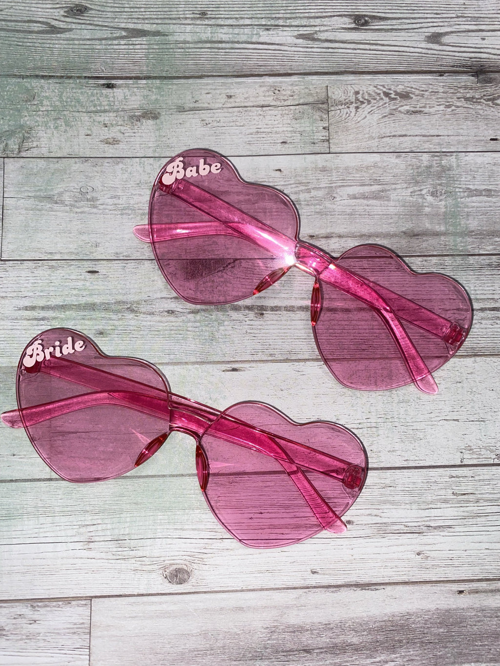 Bachelorette Party Sunglasses: Bride/Babe Pink Sunnies