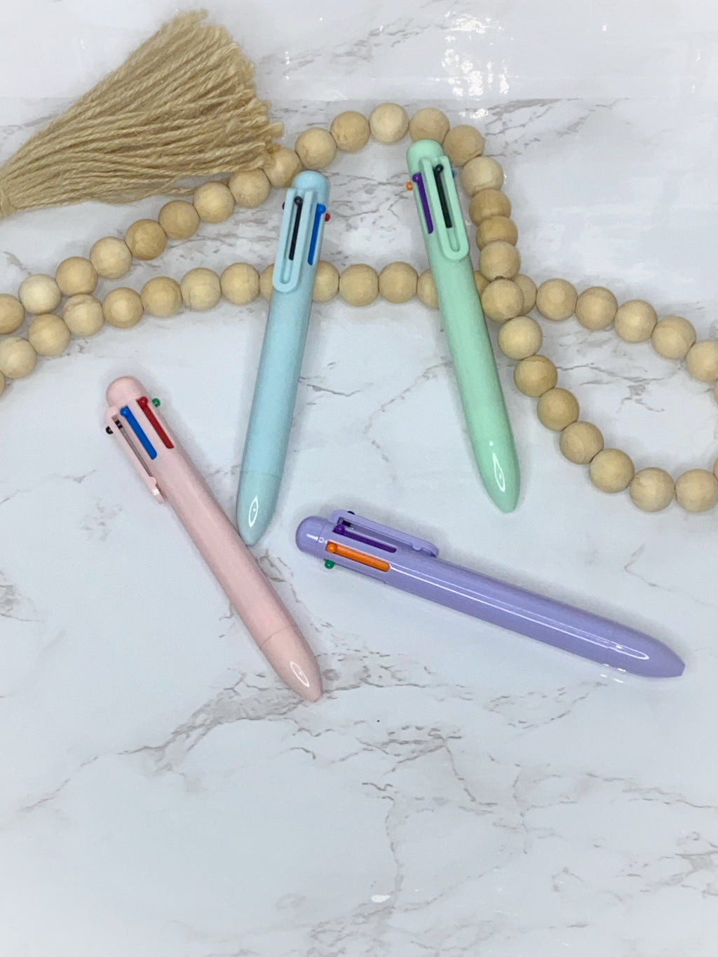 Pastel Multi-Color Ballpoint Pen – 6 Ink Colors, 0.5mm Tip