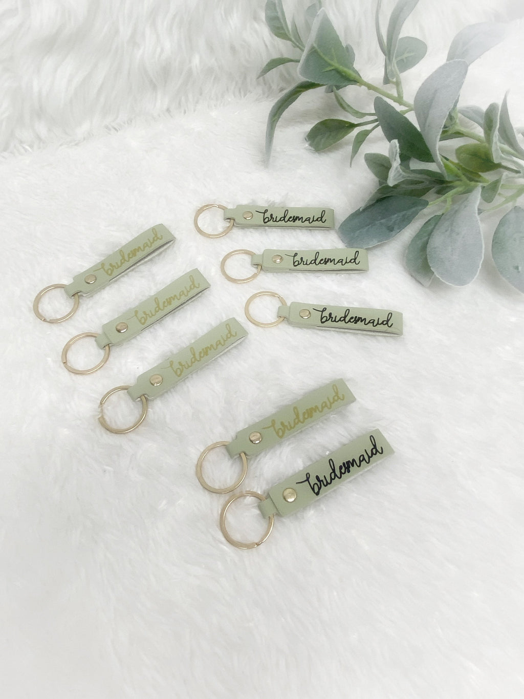 Bridesmaid keychain!-SAGE GREEN