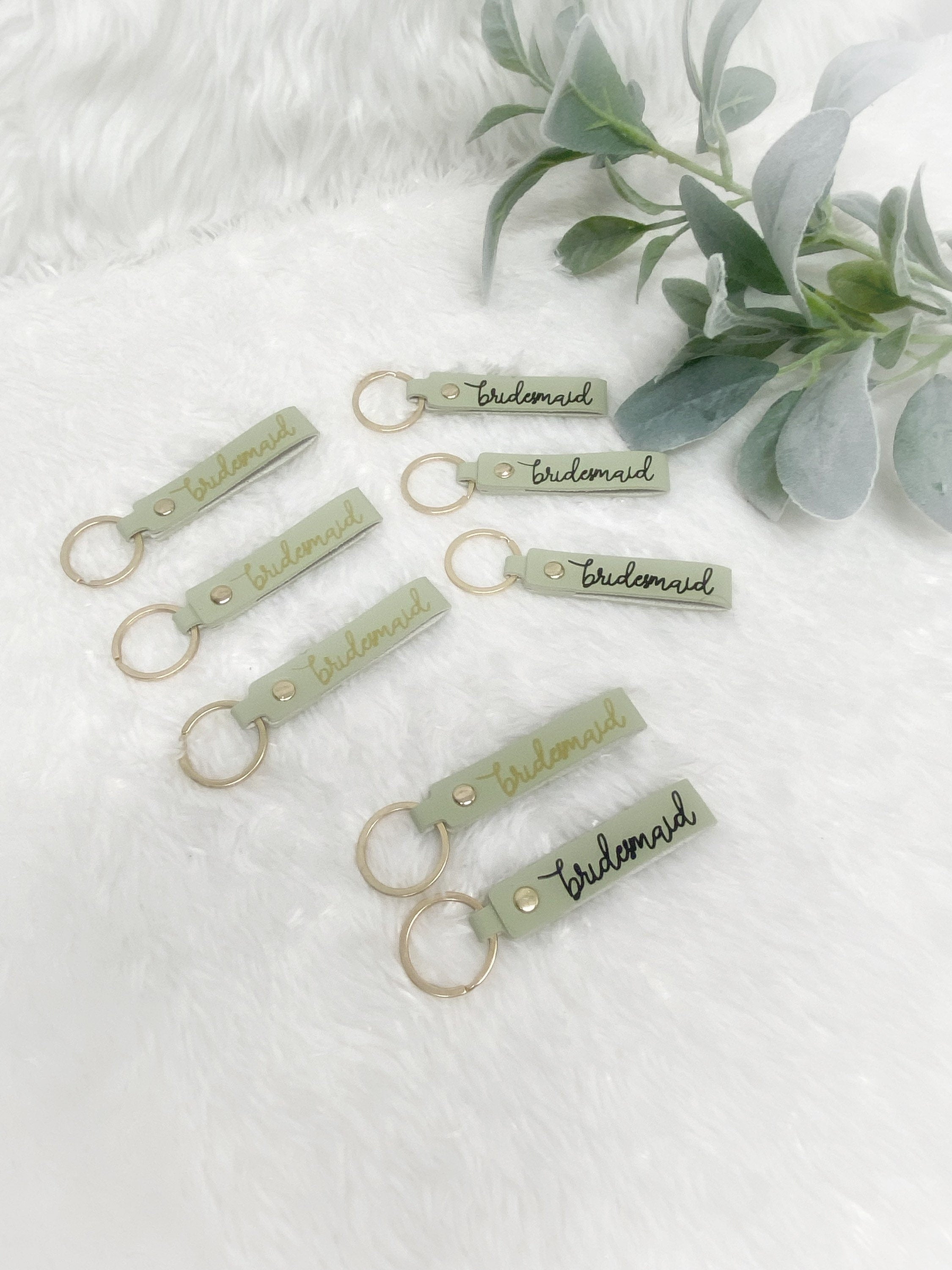 Bridesmaid keychain!-SAGE GREEN