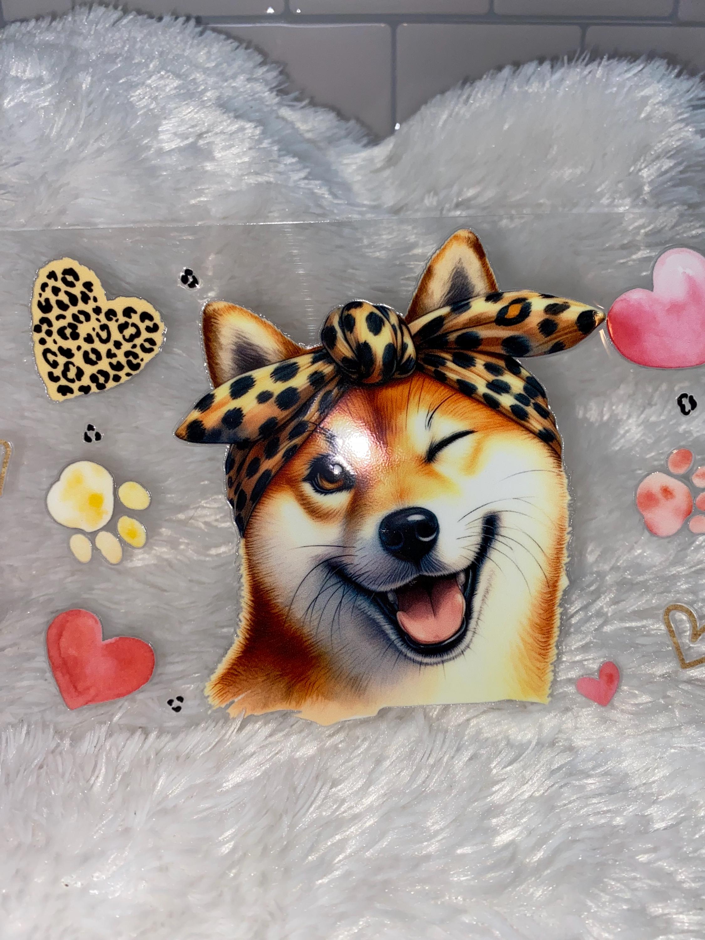 Corgi Cup Wrap: UV DTF 16oz Tumbler Decal