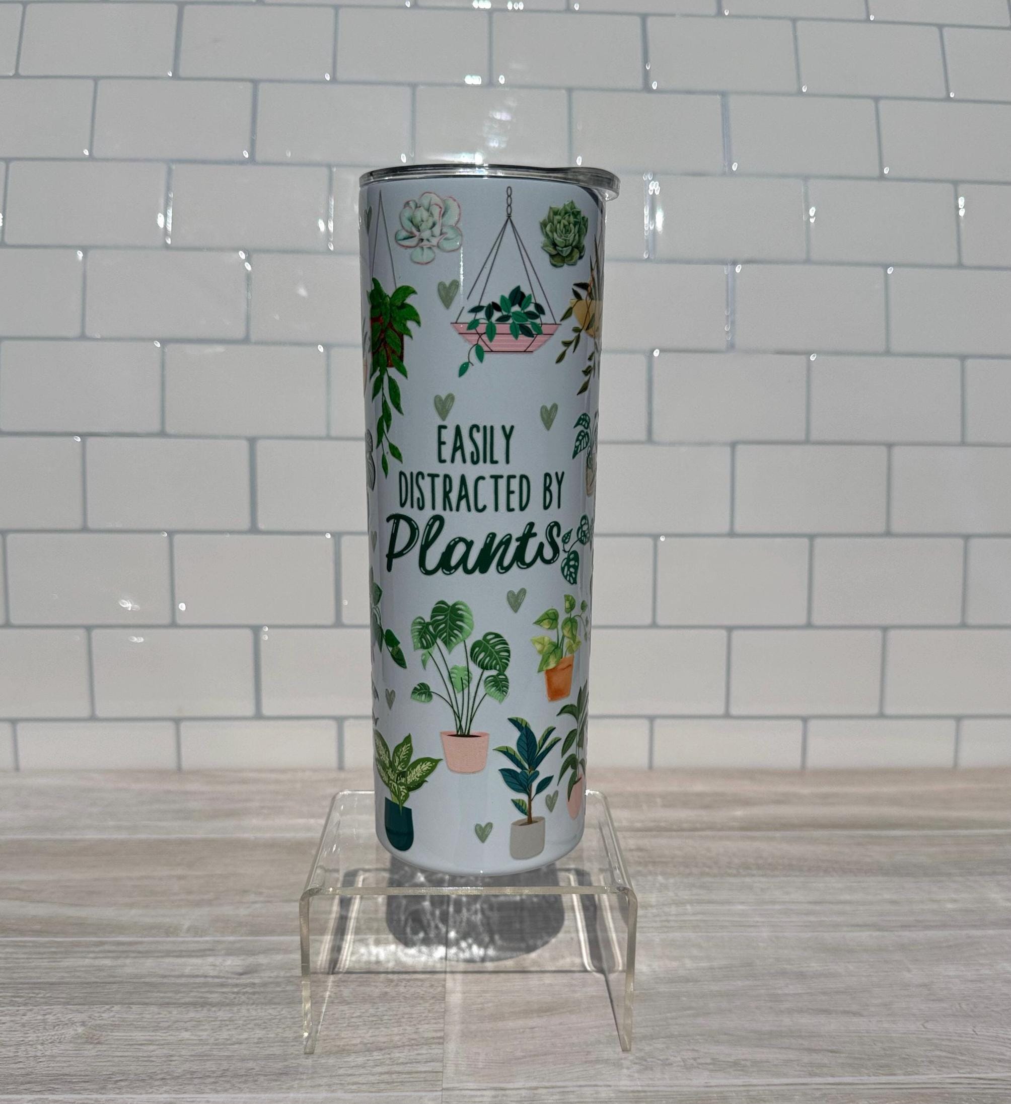 Plant Lover Tumbler: Easily Distracted by Plants, Botanical Drinkware
