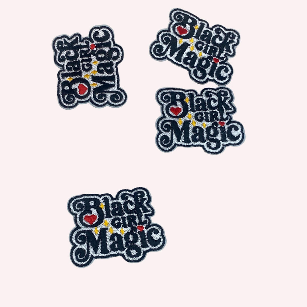 Black Girl Magic Iron-On Patch - Embroidered Applique (3.1 inches)