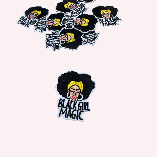 Black Girl Magic Patch – Embroidered Iron-On Patch, Melanin Pride | Natural Hair Patch | Empowerment Statement Patch
