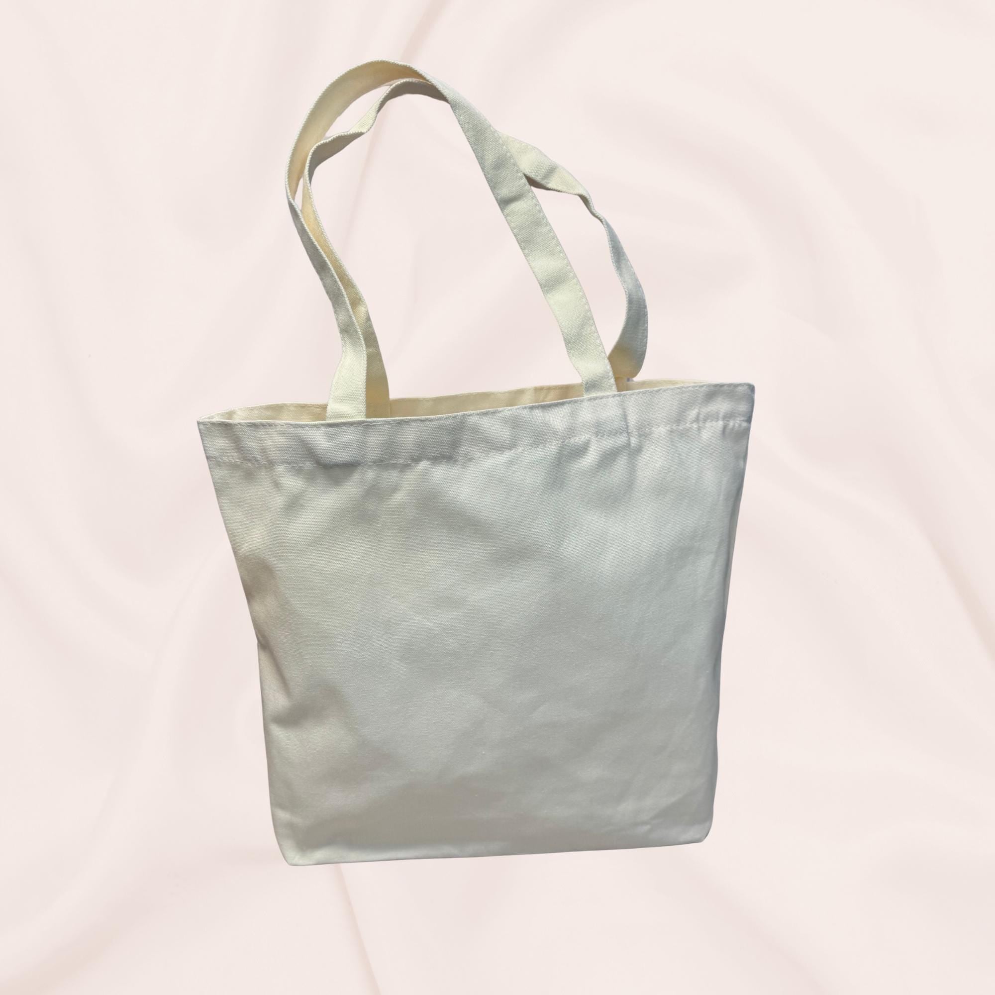 Game Day Football Tote Bag: Girly Bow, Reusable Canvas Market Bag