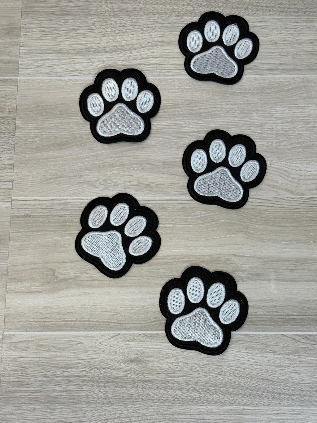Paw Print Embroidery Patch | Iron-On Applique (2–4”)