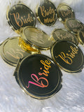 Holographic Bride/Bridesmaid Compact Mirror