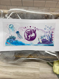 Mystical Mermaid UV DTF Wrap, 16oz Glass Cup, Under the Sea Theme