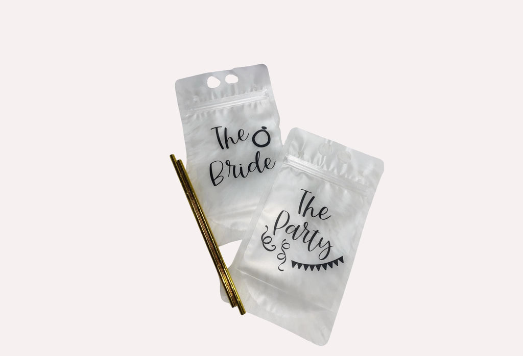 Personalized Bachelorette Drink Pouches: Bridal Party Favors