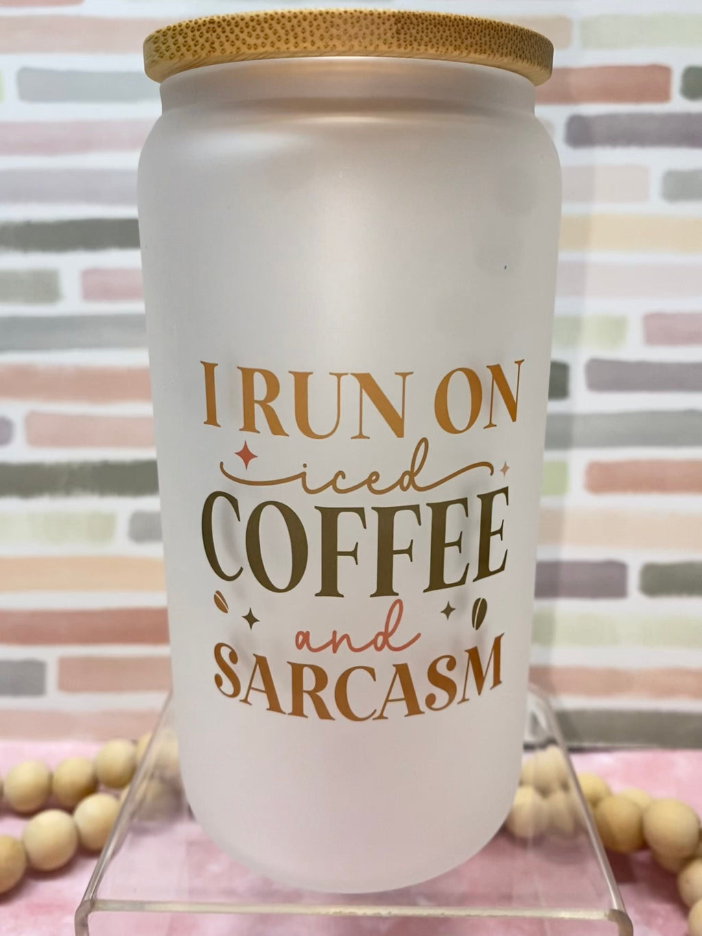 Coffee Frosted Beer Can Glasses
